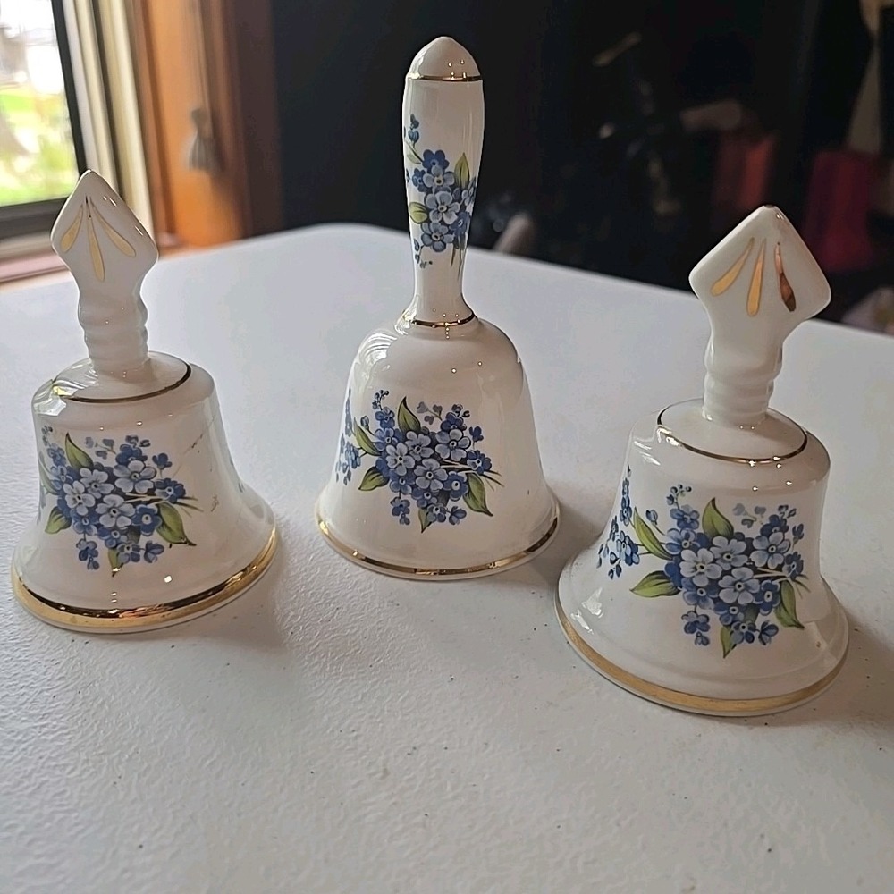 Lot Of 3 Countess Fine Bone China Servant Bell Made in England Floral Design